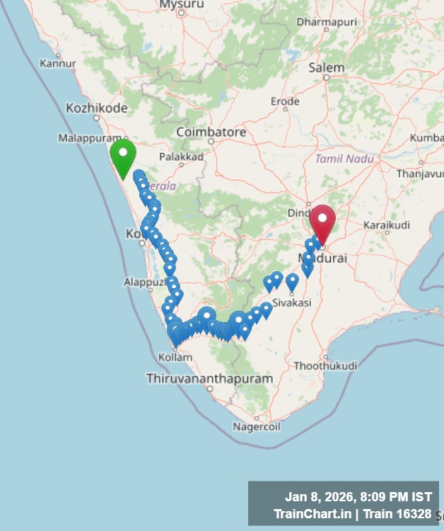 train 16328 map
