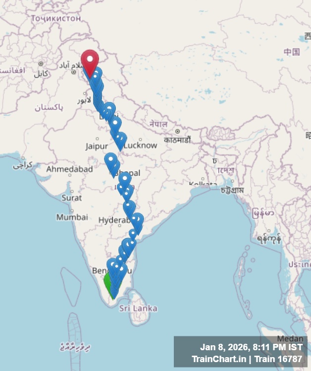 train 16787 map