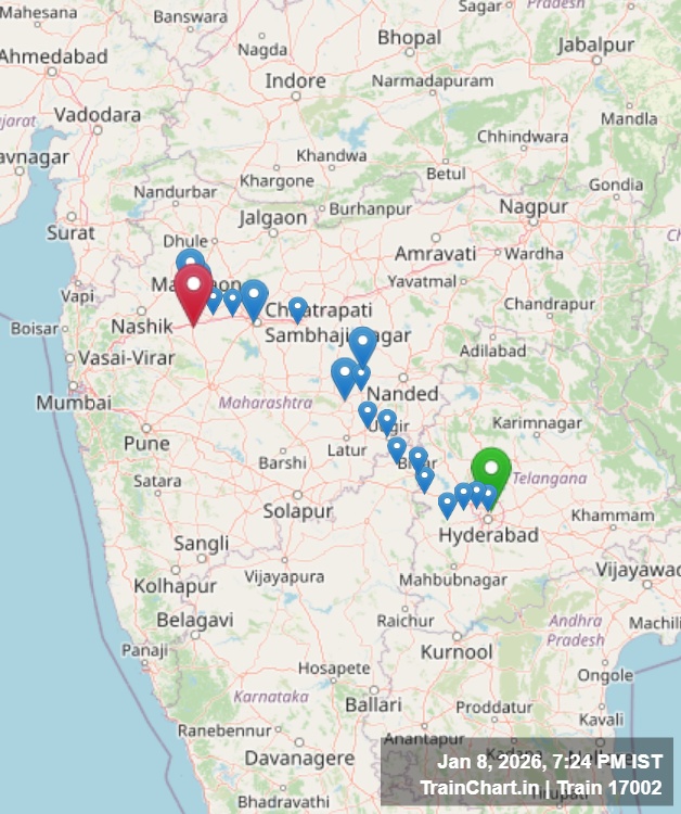 train 17002 map