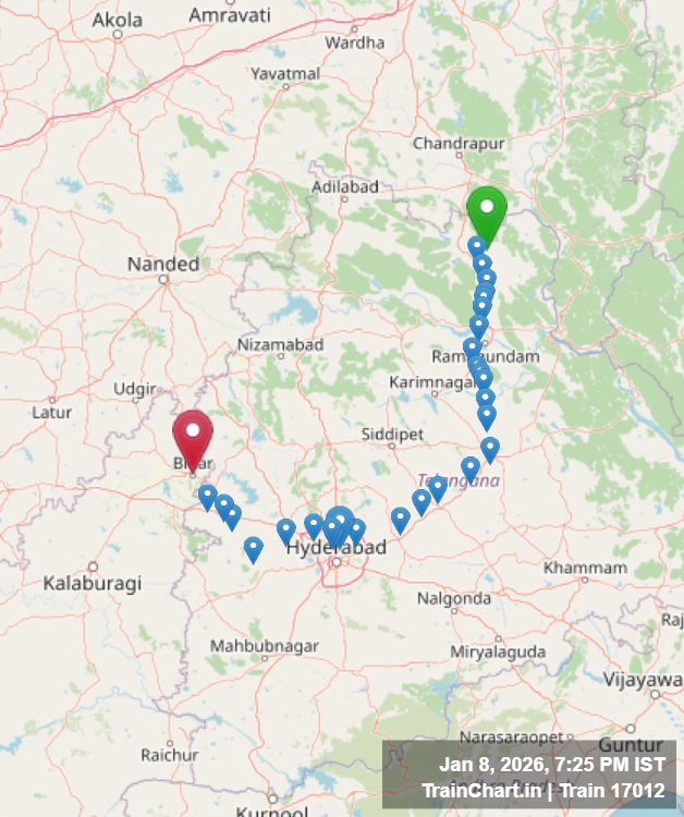 train 17012 map