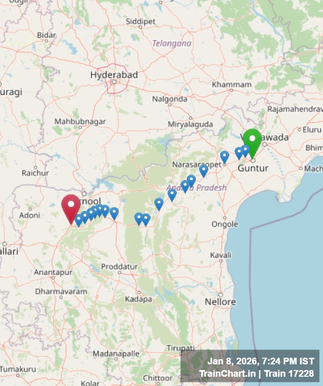 train 17228 map