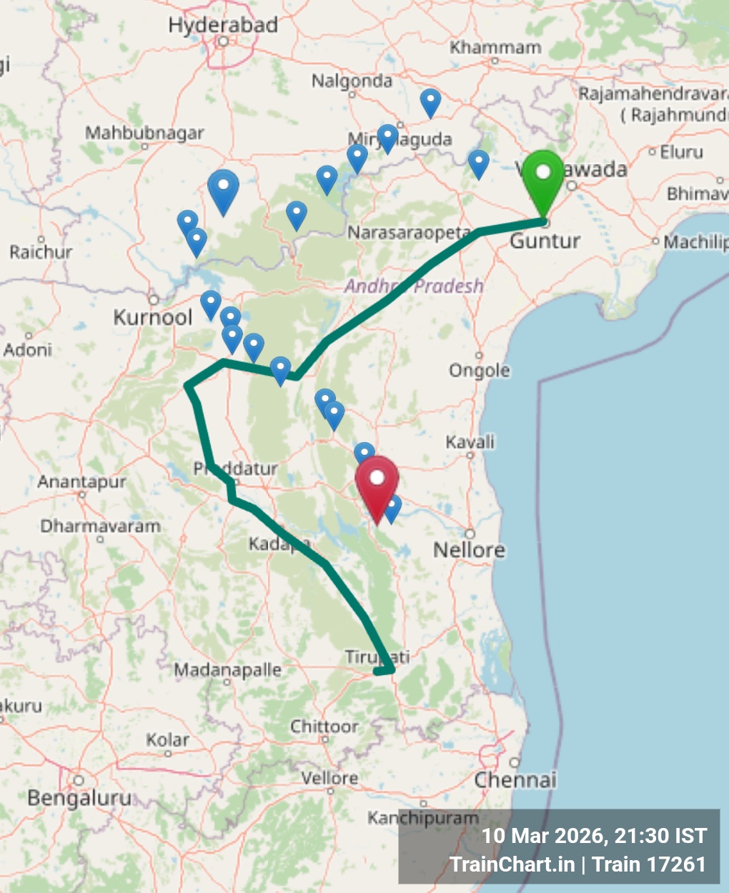 train 17261 map