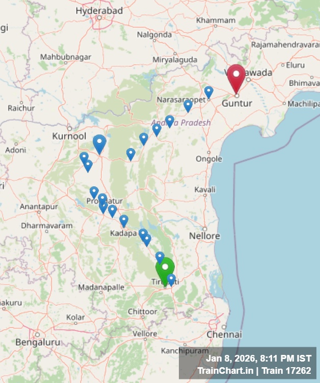 train 17262 map
