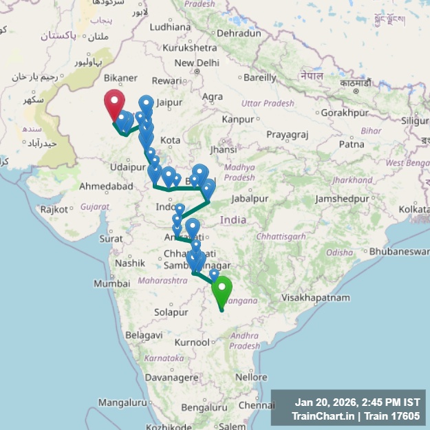 train 17605 map