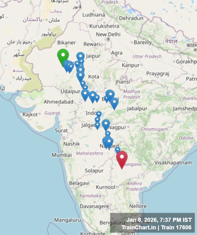 train 17606 map
