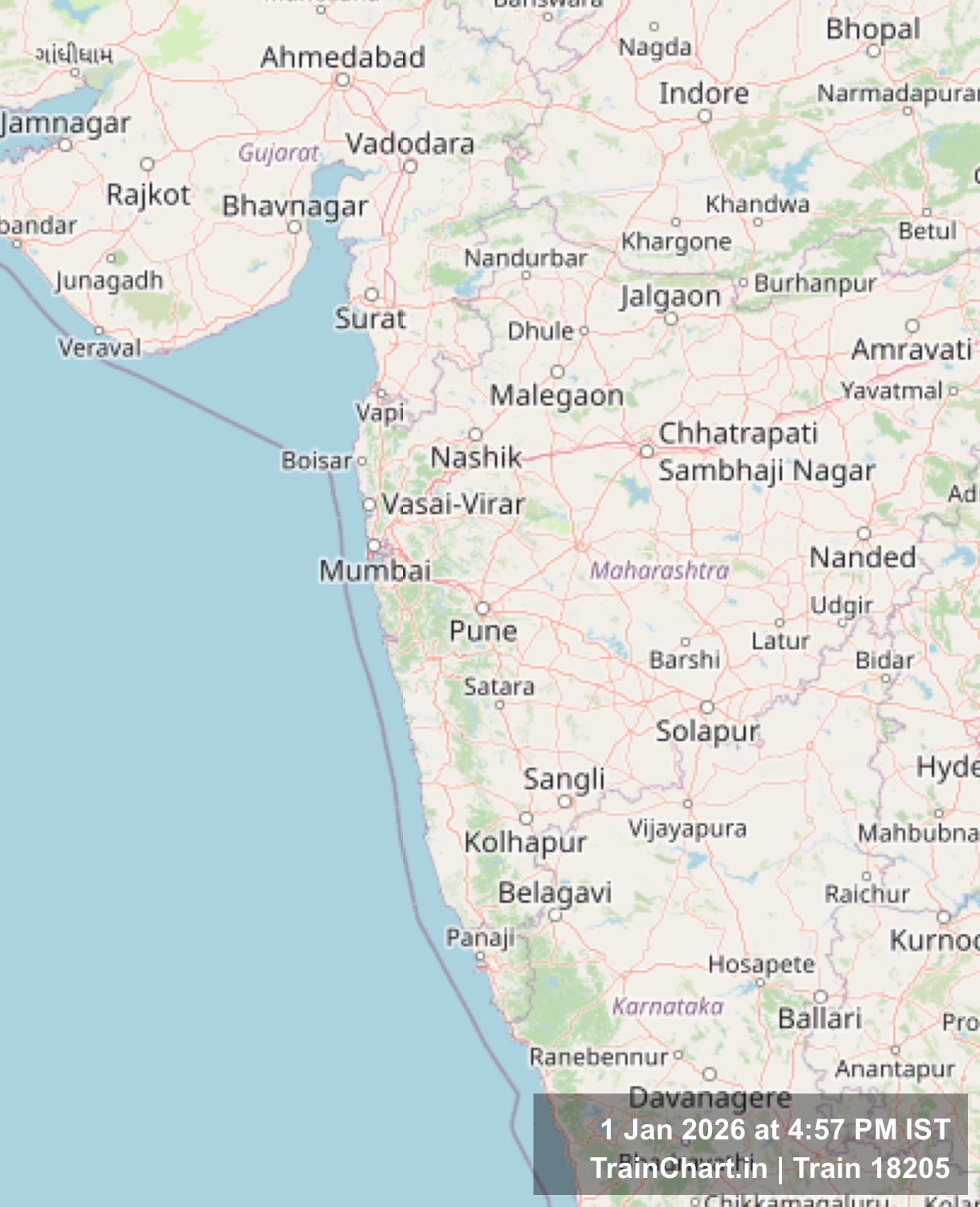 train 18205 map