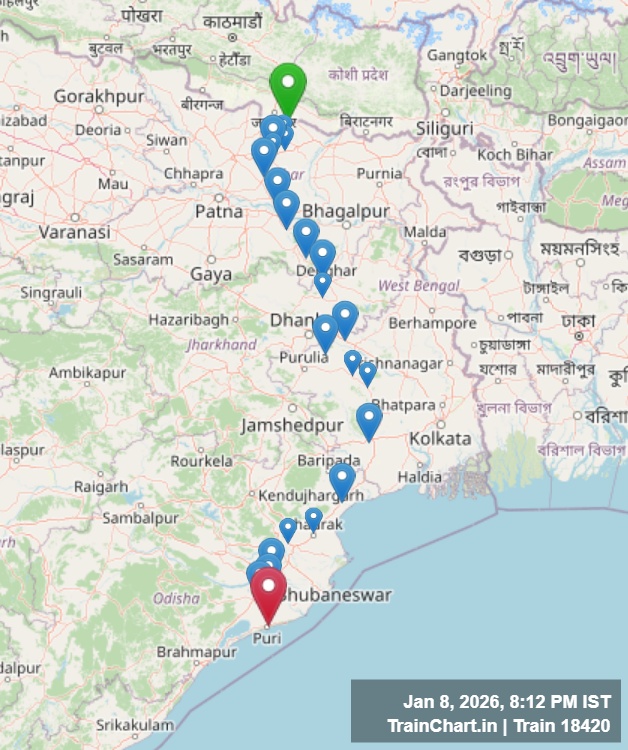 train 18420 map