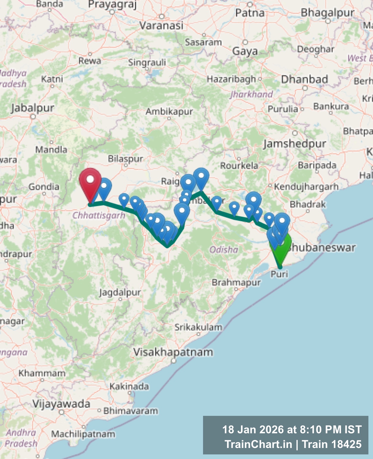 train 18425 map