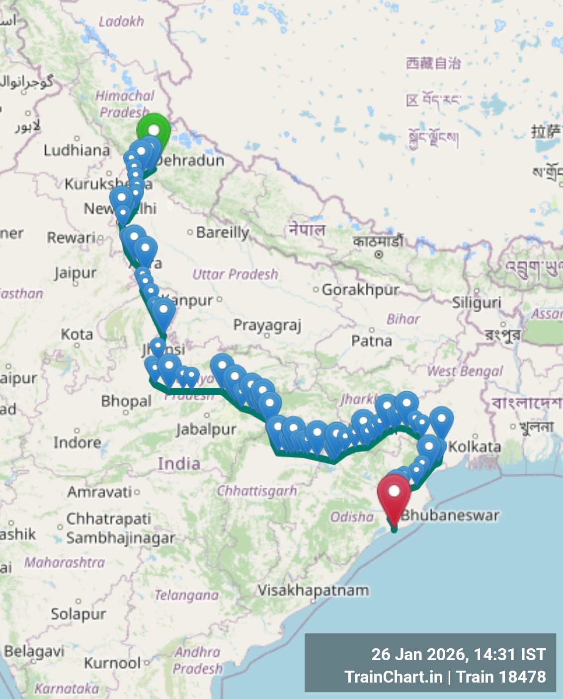 train 18478 map