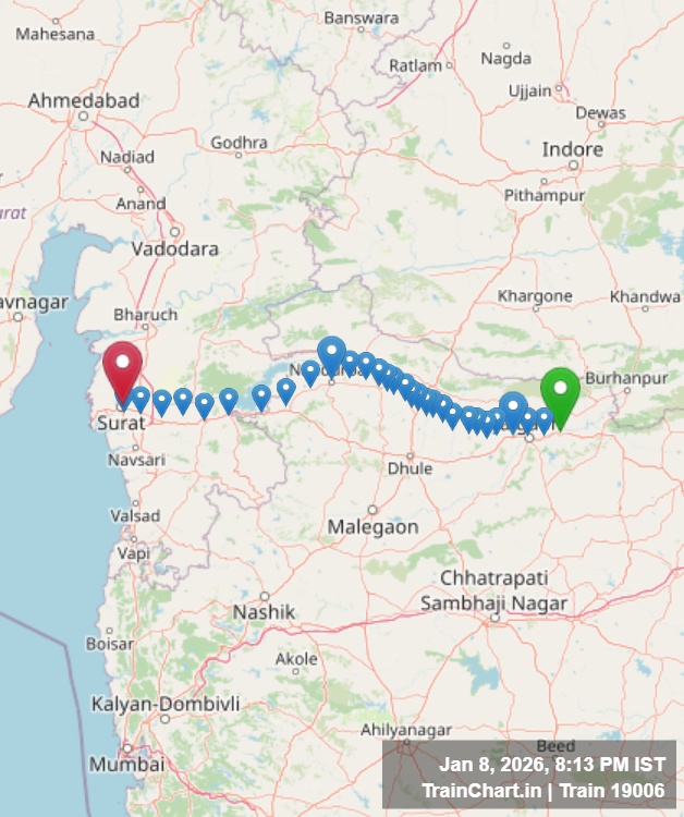 train 19006 map