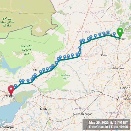train 19405 map