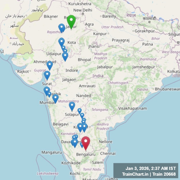 train 20668 map