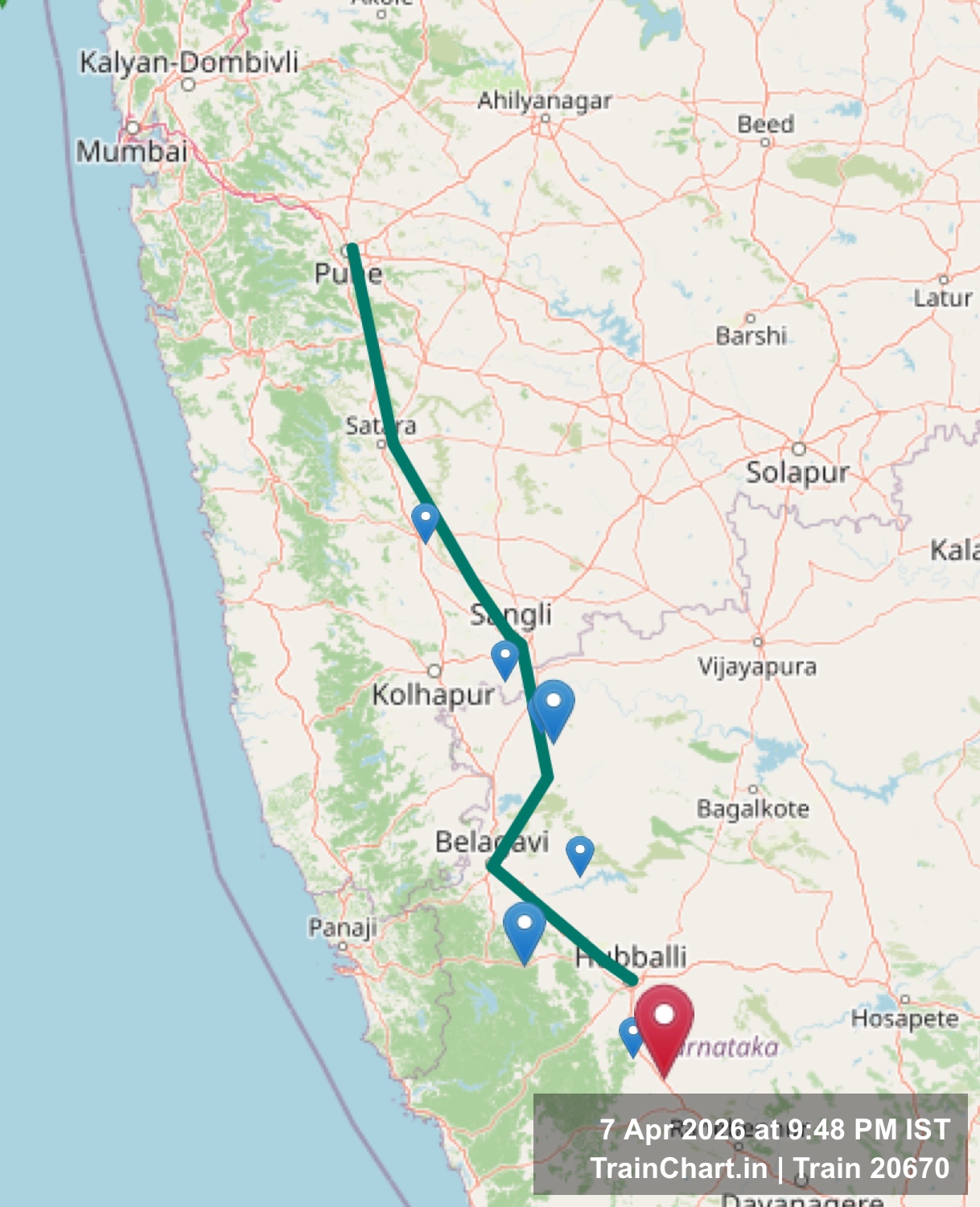 train 20670 map