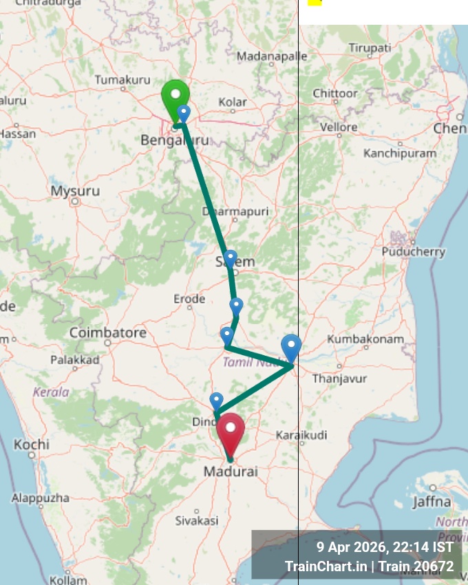 train 20672 map