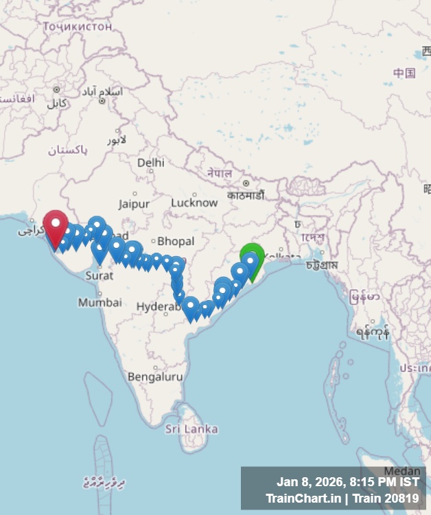 train 20819 map
