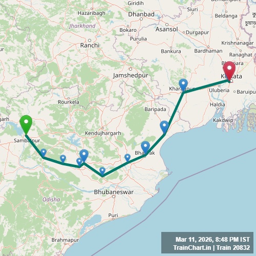 train 20832 map
