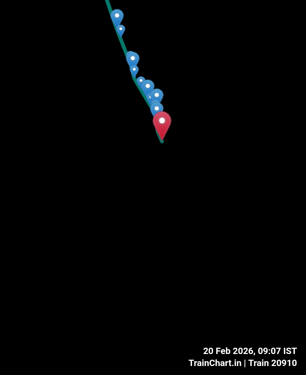 train 20910 map