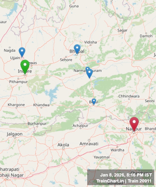 train 20911 map
