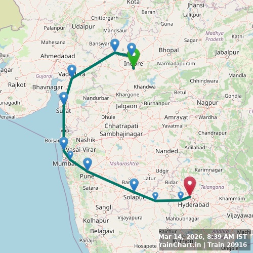 train 20916 map