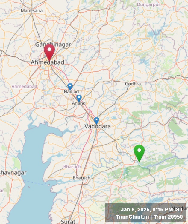 train 20950 map