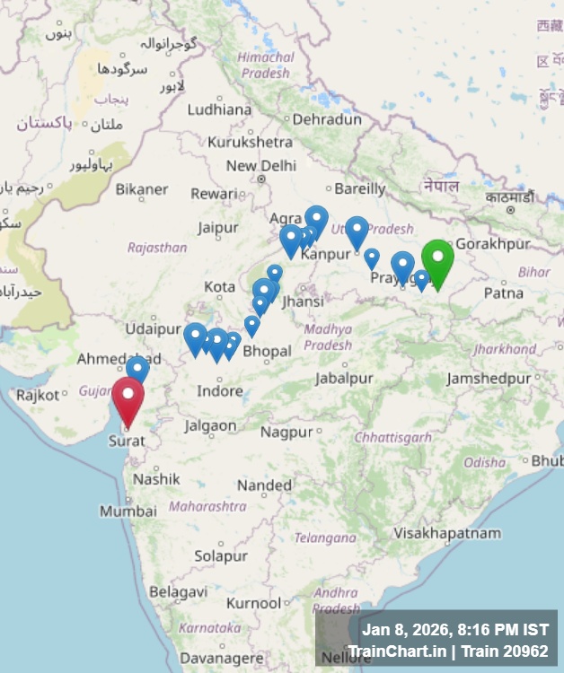 train 20962 map