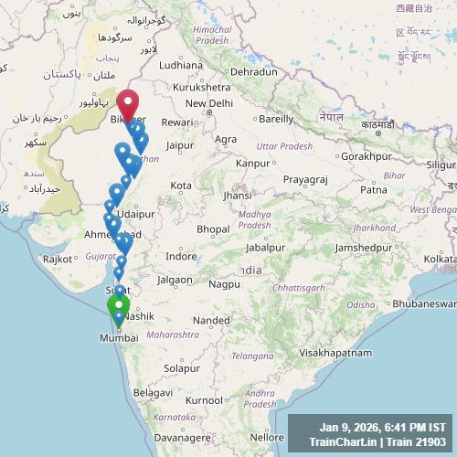 train 21903 map