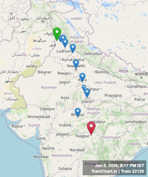 train 22126 map