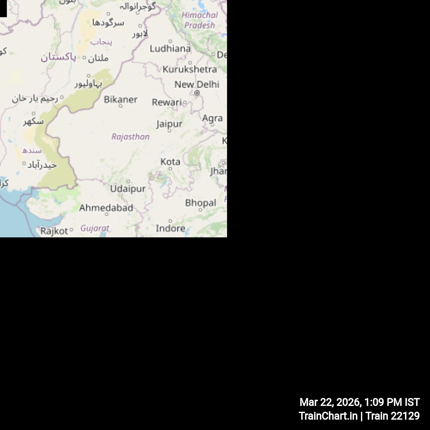 train 22129 map
