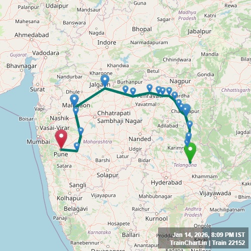 train 22152 map