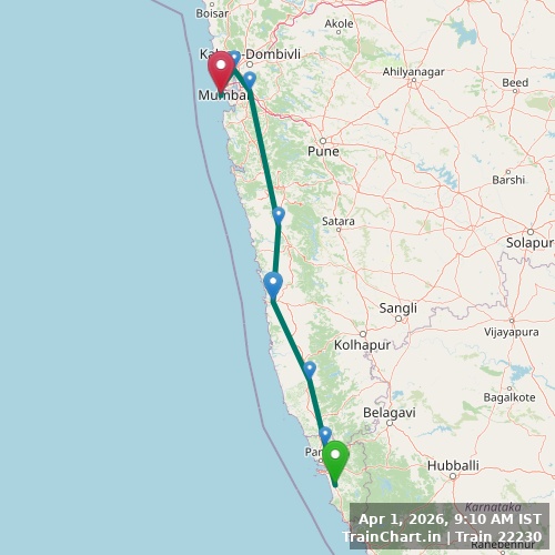 train 22230 map