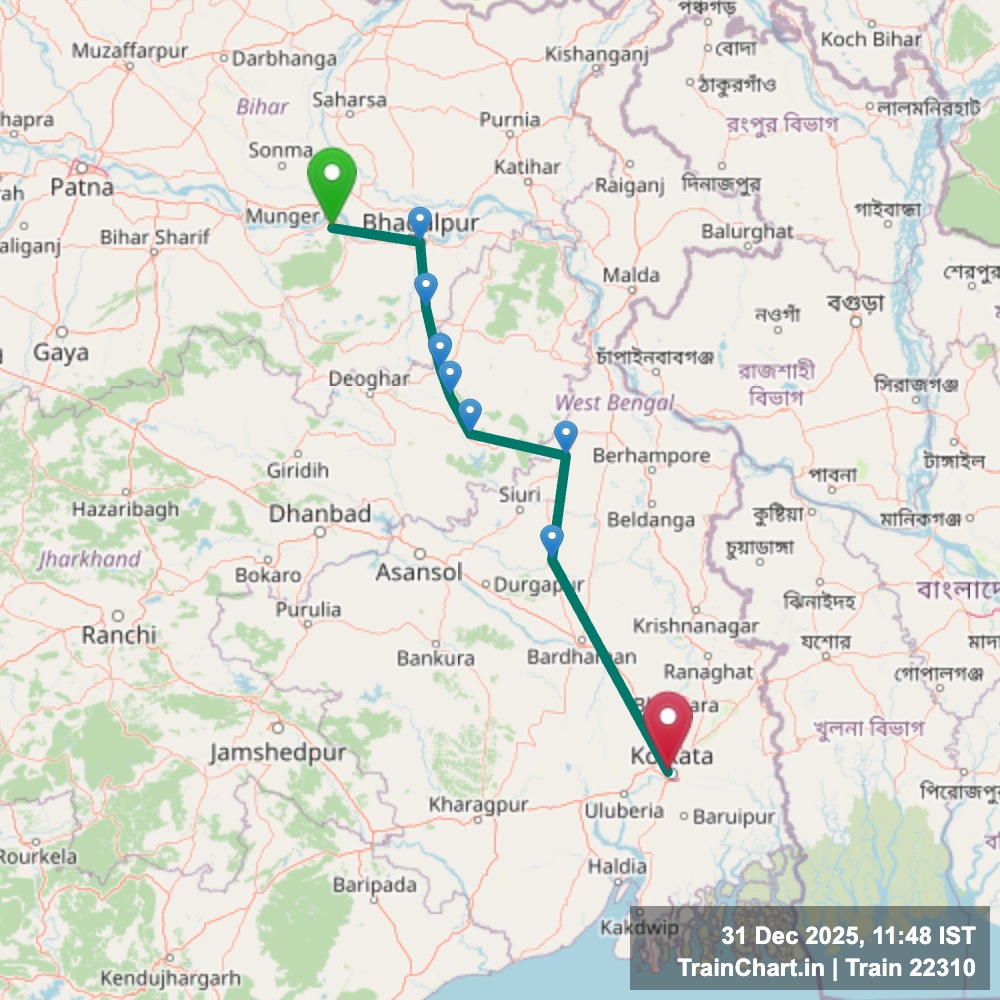 train 22310 map