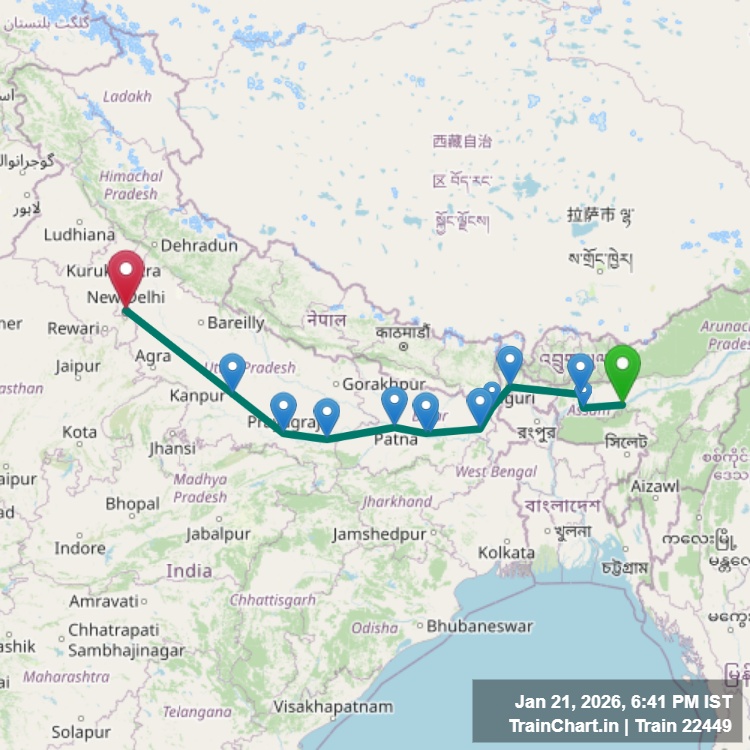train 22449 map