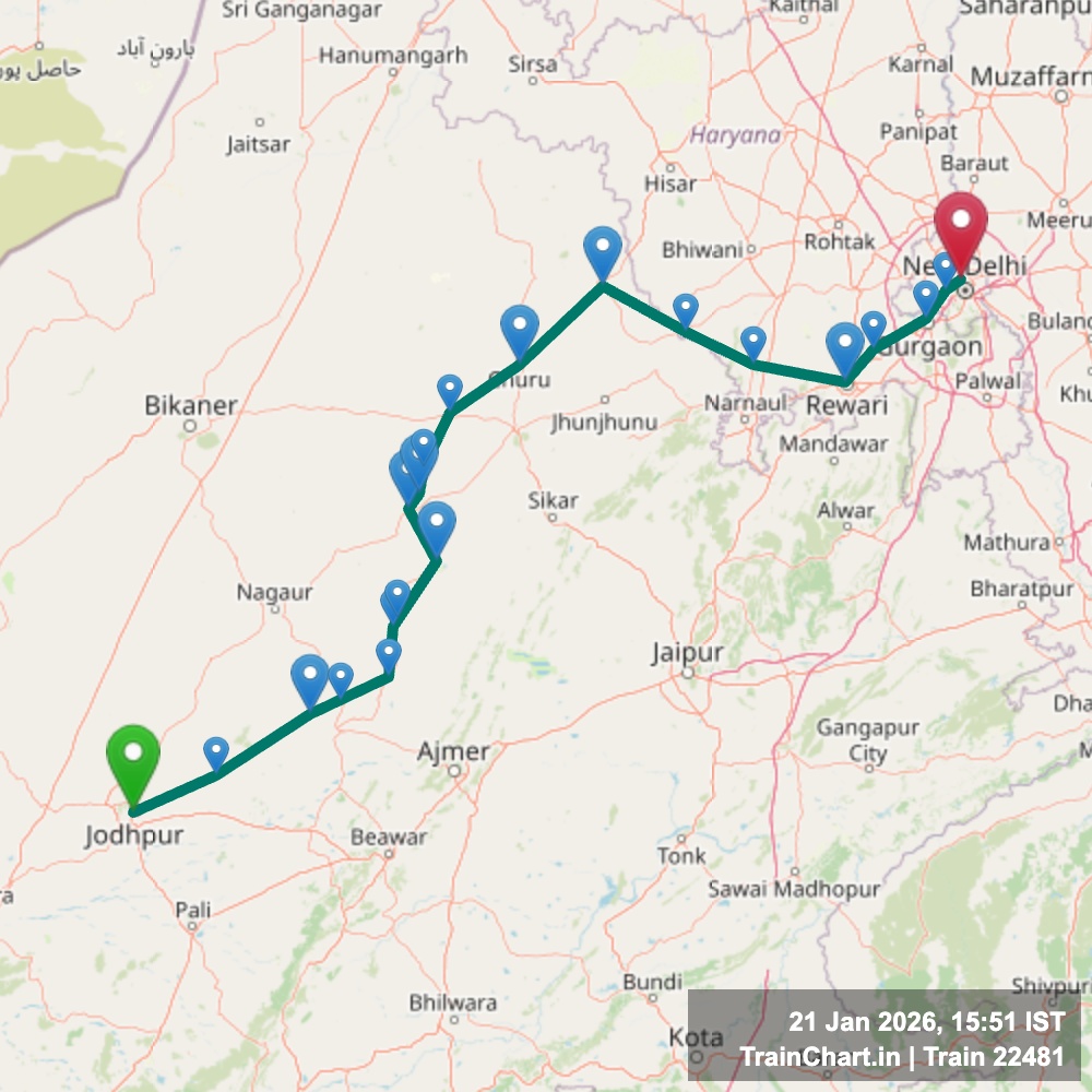 train 22481 map