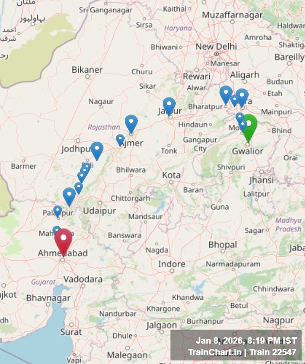 train 22547 map