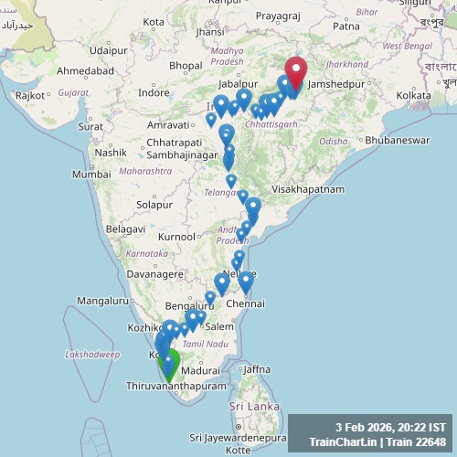 train 22648 map