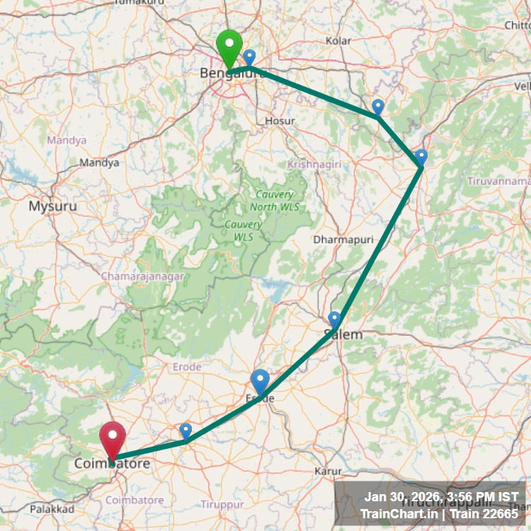 train 22665 map
