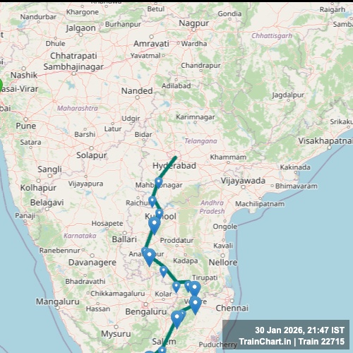 train 22715 map