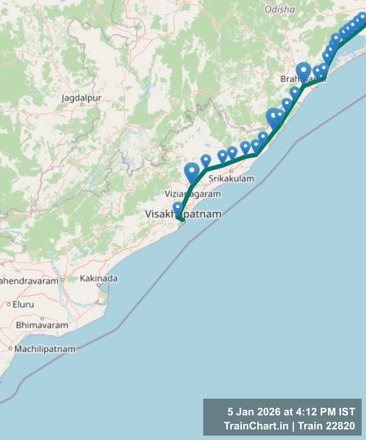 train 22820 map