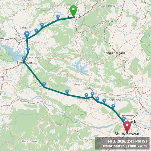 train 22839 map