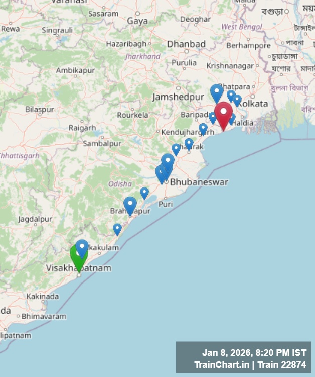 train 22874 map