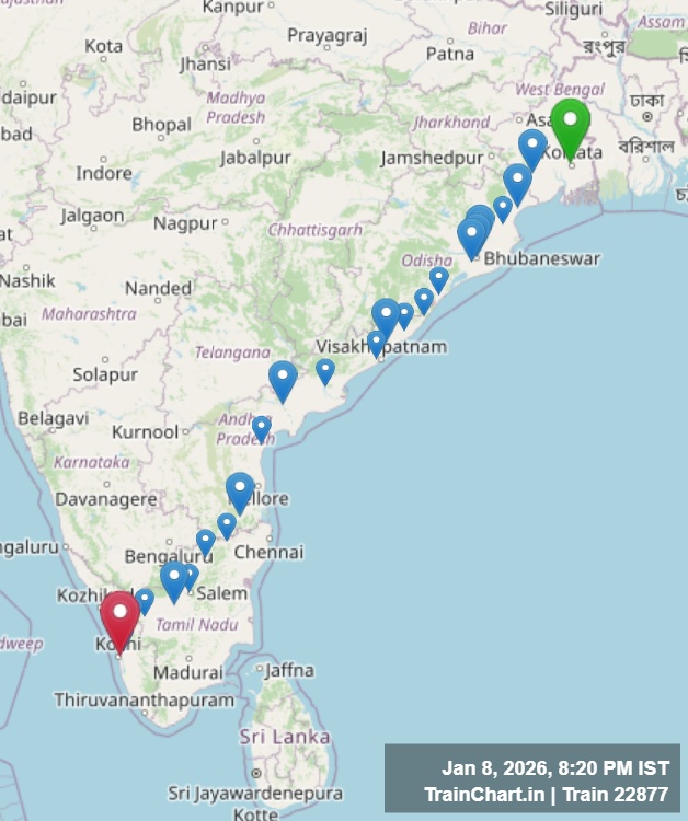 train 22877 map