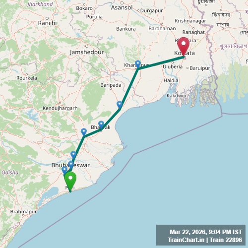 train 22896 map
