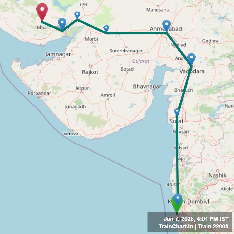 train 22903 map