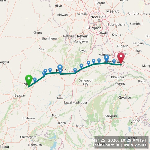 train 22987 map