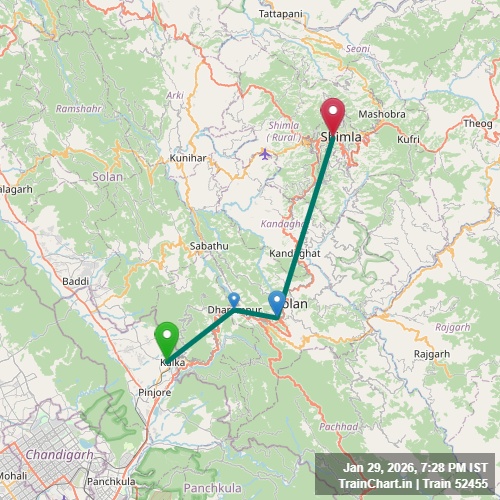 train 52455 map