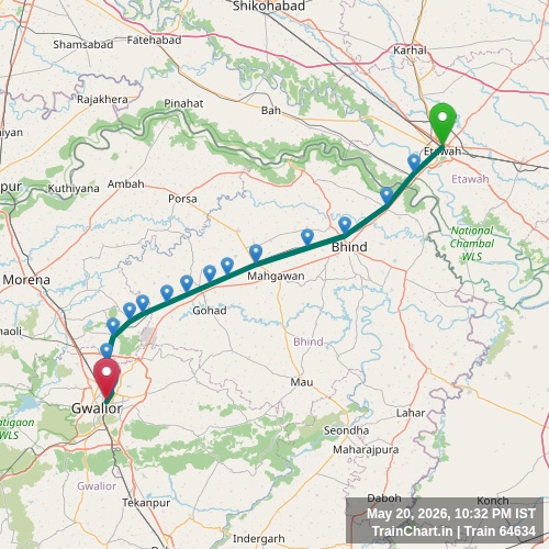train 64634 map